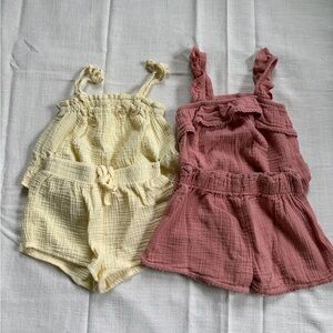 Kids Matching Set in Yellow and Pink